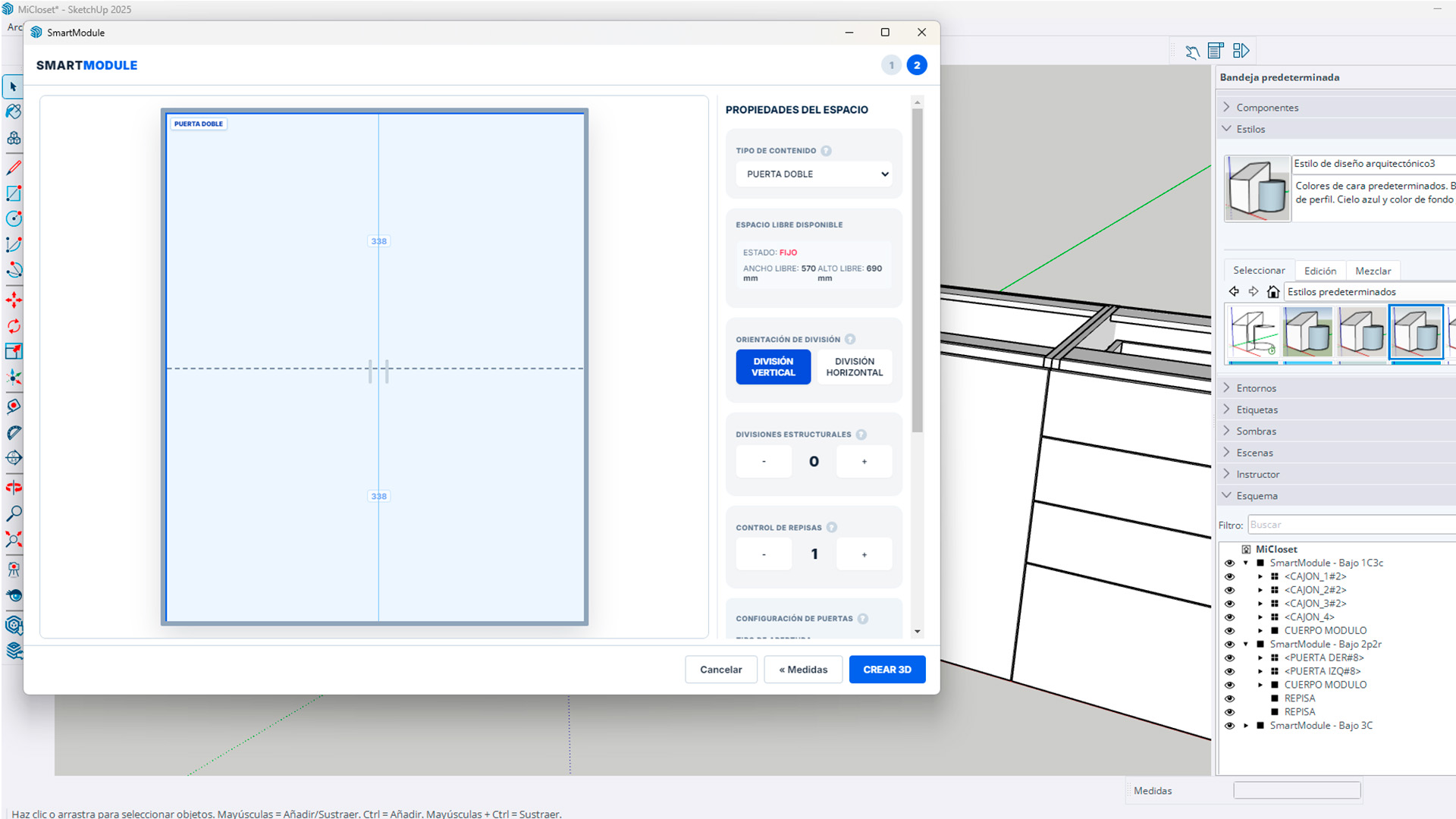 Canvas de Subdivisión en SmartModule